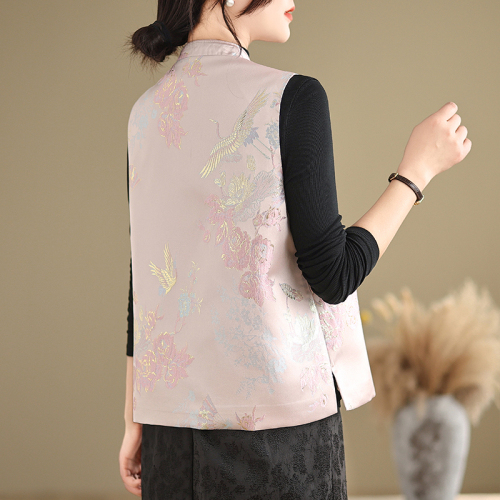 Autumn new new Chinese style national style jacquard embroidered waistcoat vest