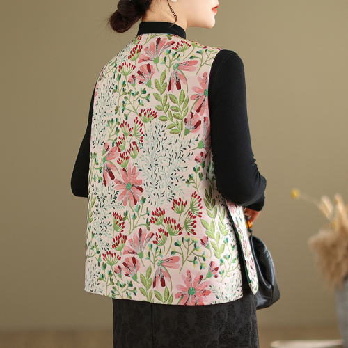 Autumn new new Chinese style vest jacquard embroidered waistcoat