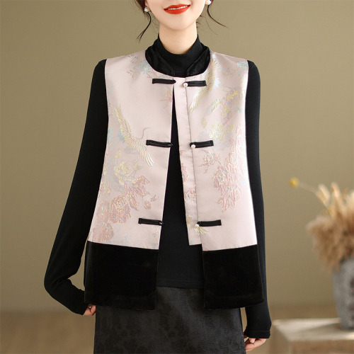 Autumn new new Chinese style national style jacquard embroidered waistcoat vest