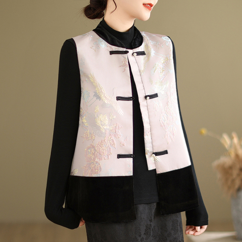 Autumn new new Chinese style national style jacquard embroidered waistcoat vest