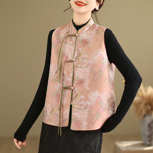 Autumn new new Chinese style national style jacquard embroidered waistcoat vest