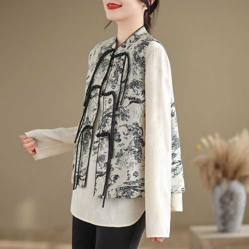 Autumn new new Chinese style national style jacquard embroidered waistcoat vest