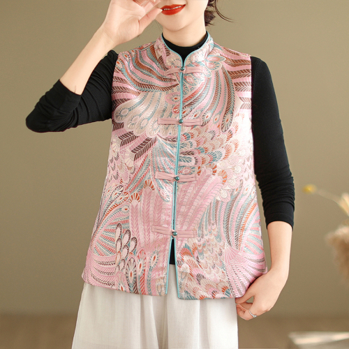 Autumn new new Chinese style national style jacquard embroidered waistcoat vest