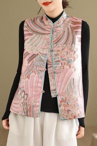 Autumn new new Chinese style national style jacquard embroidered waistcoat vest