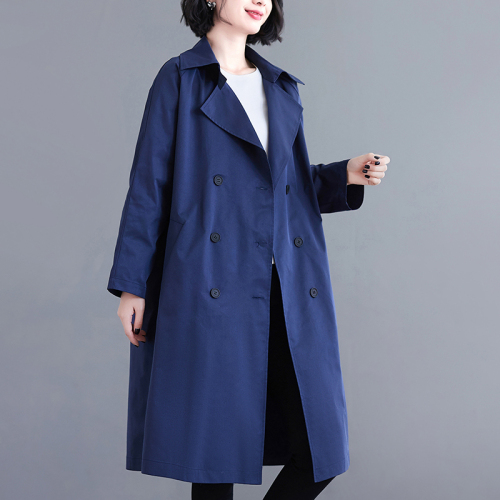 Windbreaker Women's Mid-Length New Fashion Temperament Casual Long Workwear Jacket Windbreaker