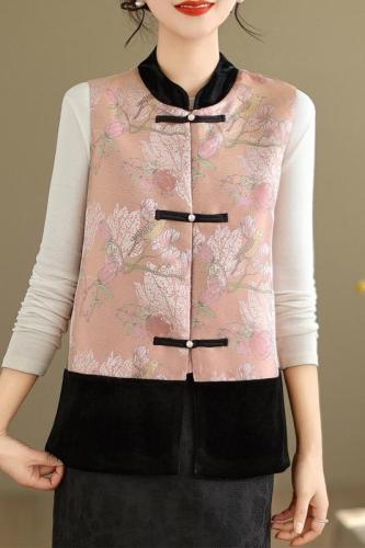 Autumn new new Chinese style national style jacquard embroidered waistcoat vest