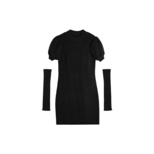 Red French Needle Tea Break Dress for Kids - 2024 Early Autumn New Sweet and Spicy Style, Waist-Catching and Sexy Bustle Skirt