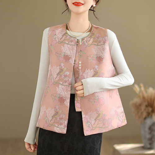 Autumn new new Chinese style national style jacquard embroidered waistcoat vest