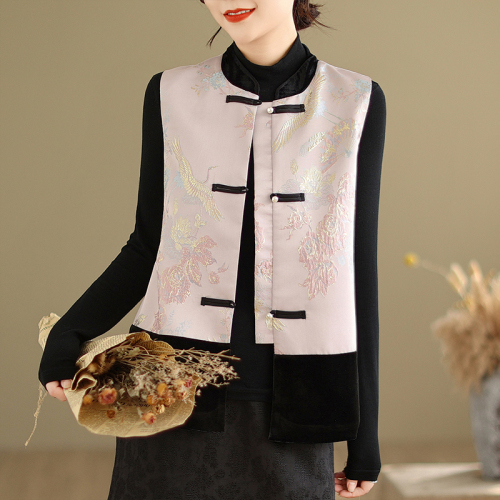 Autumn new new Chinese style national style jacquard embroidered waistcoat vest