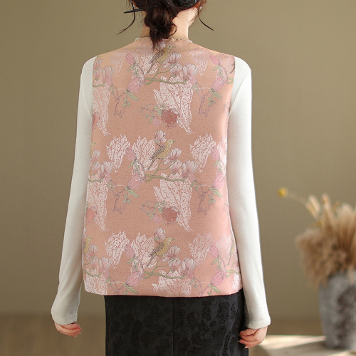 Autumn new new Chinese style national style jacquard embroidered waistcoat vest