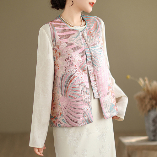 Autumn new new Chinese style national style jacquard embroidered waistcoat vest