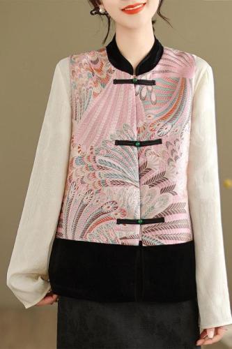 Autumn new new Chinese style national style jacquard embroidered waistcoat vest