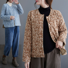 New style pure cotton close-fitting small floral quilted inner liner warm cotton clothing small cotton-padded jacket