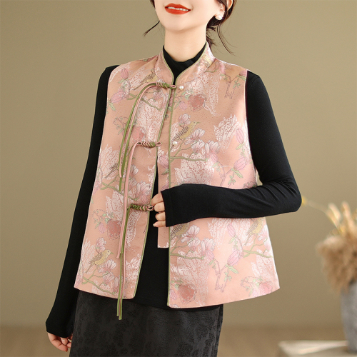 Autumn new new Chinese style national style jacquard embroidered waistcoat vest