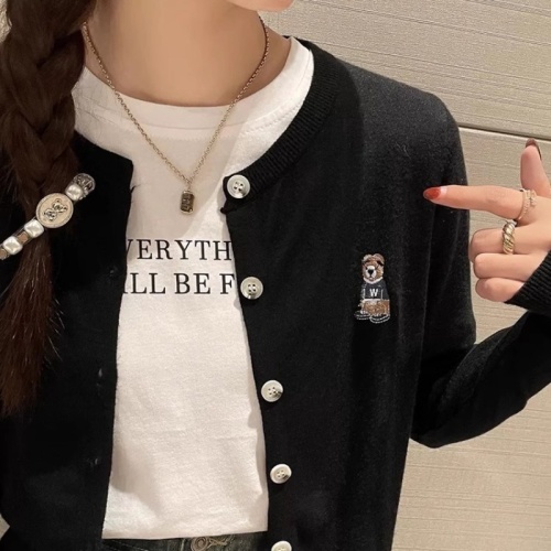 Lazy-style knitted cardigan women's early autumn/winter loose and slimming thin version versatile short sleeve top