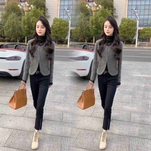 Small custom-made spring and autumn little lady's French style high-end short tops and jackets for women