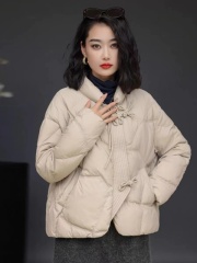New Chinese style down jacket short jacket for women winter new fashion high-end foreign style small warm jacket