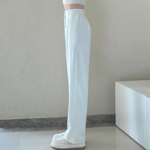 Quality Inspection Official Picture Suit Pants Women's Spring and Autumn Drape Suit Pants Spring Loose Slim Straight High Waist Pants