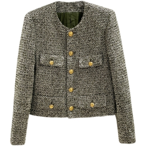 Song Zuer's same style ACELINE plaid tweed small fragrant coat women's French socialite wool top haute couture