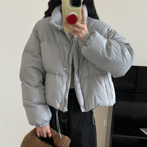 Real shot of women's cotton coat, Korean style short bread coat, small person, large size, Hong Kong style loose down jacket, student fat MM