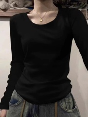 Shipped modal fabric 260g short long sleeve t-shirt women's top