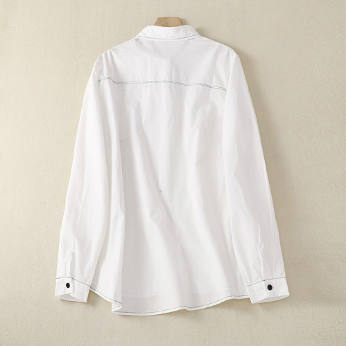 2024 new autumn clothing simple casual loose shirt