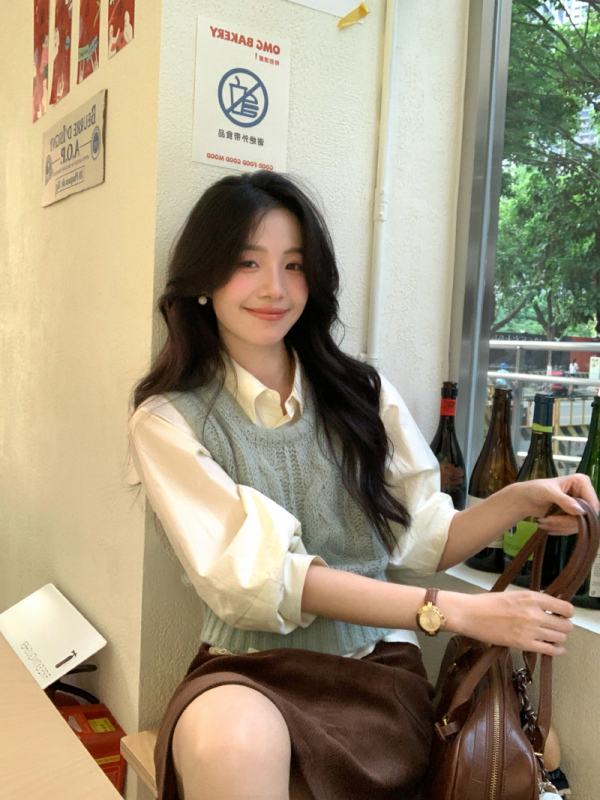 Popular design green vest three-piece set