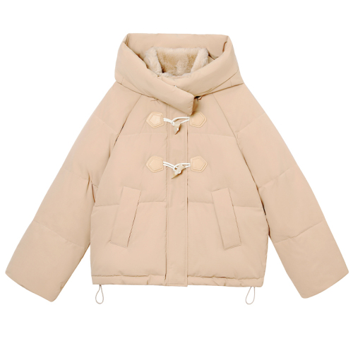 Sleepy Rabbit Waffle Short Down Cotton Jacket Women's Winter Three-Proof Thickened Little People's Cotton Jacket