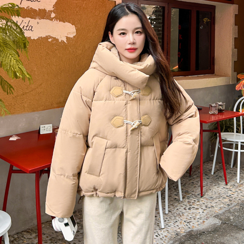 Sleepy Rabbit Waffle Short Down Cotton Jacket Women's Winter Three-Proof Thickened Little People's Cotton Jacket