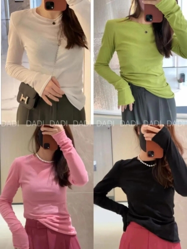 DADI customized summer new paper man sun protection ultra-thin slimming versatile slightly see-through bottoming shirt for women