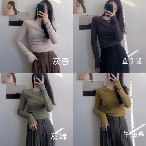 DADI customized summer new paper man sun protection ultra-thin slimming versatile slightly see-through bottoming shirt for women