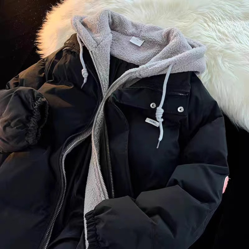 Fake two-piece down jacket for women in winter 2024 new student mid-length thickened warm cotton clothing Korean winter jacket