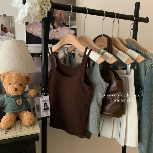 Real shot!  Camisole women's underwear with beautiful back underwear all-in-one with breast pads brushed bottoming top