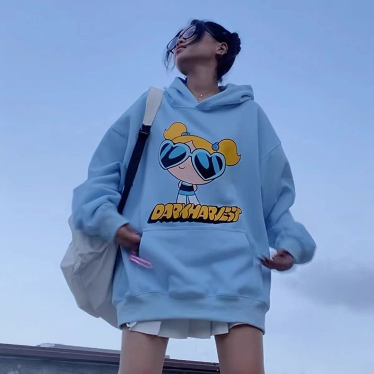 Xiaohongshu anti-cotton Chinese cotton composite milk silk 300g silver fox velvet 400g cordless hooded sweatshirt for women