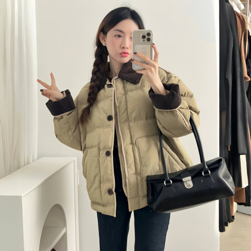 Short cotton-padded clothes for women in winter 2024 new cotton-padded jackets, high-end and super good-looking, plus velvet and thickening for small people