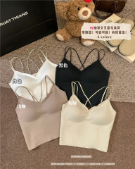 實拍~秋冬新款德絨美背吊帶背心內搭短款保暖上衣