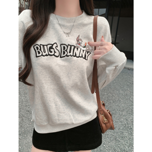 Photographed Huacian Composite Embroidered 3D Decorative Women's Autumn Stylish Retro Very Pretty Sweatshirt