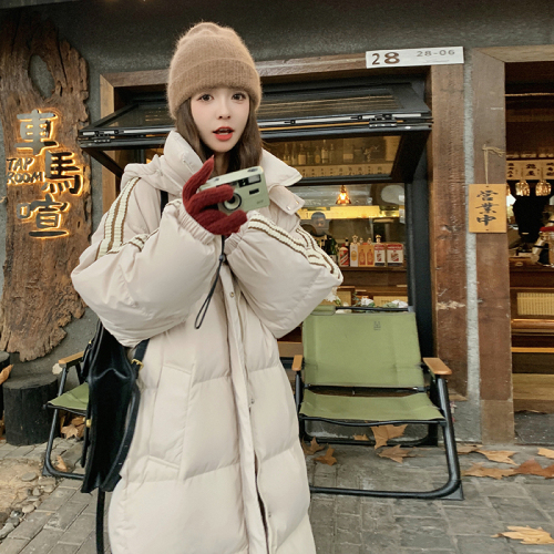 2024 new popular Angra red down jacket for women winter mid-length high-end bread jacket