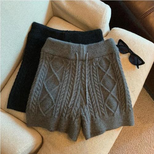 Real Shot Autumn Winter High Waist Twill Shorts 