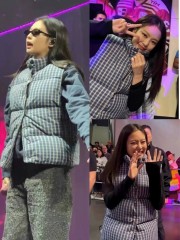 Jin Zhini's same style Korean blue plaid stand collar versatile sleeveless cotton vest vest for women