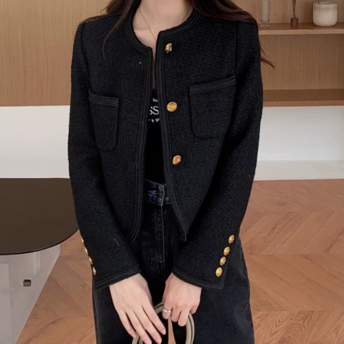 Xiaoxiang style jacket for women 2024 short French high-end small black celebrity design top