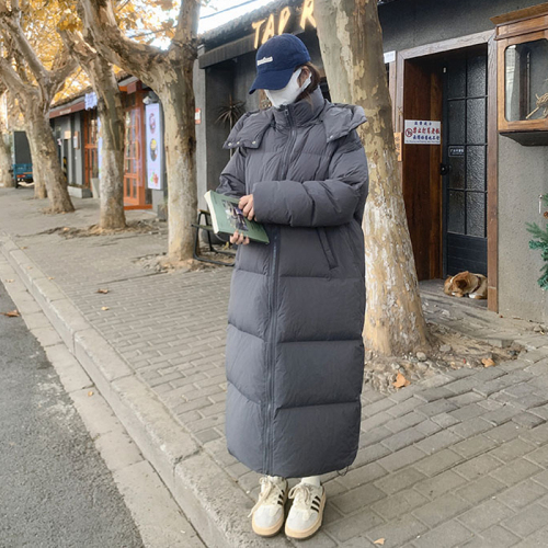 Long down jacket for women in winter 2024 new over-the-knee large quilt to ankle lengthened thickened cotton jacket