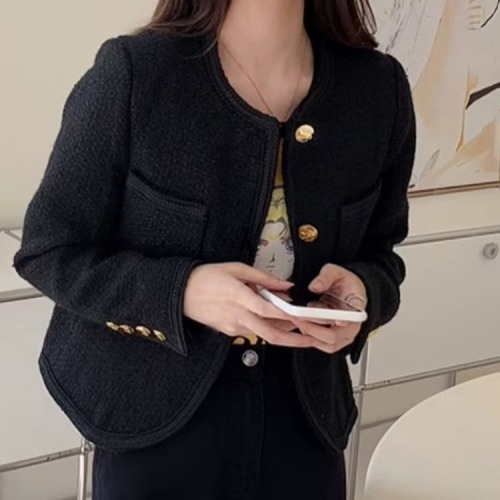 Xiaoxiang style jacket for women 2024 short French high-end small black celebrity design top