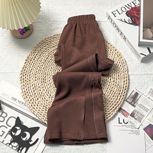 Actual photos, slim, thickened and velvet straight casual boot-cut trousers, trendy supermodel trousers, spring, autumn and winter trousers