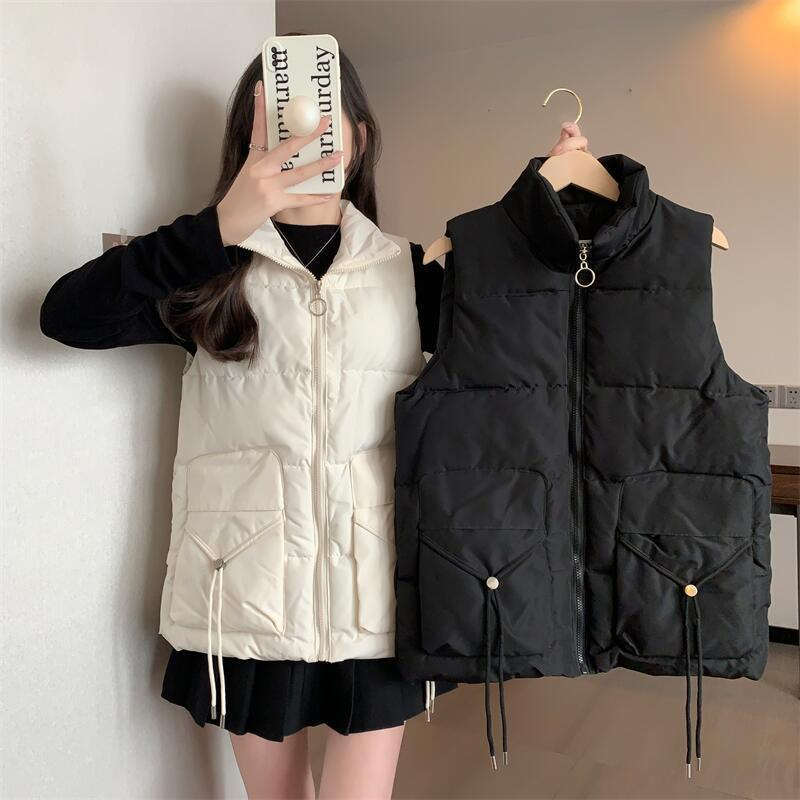 Fat Sister's Large Size Down Jacket Thick Vest Women's Autumn and Winter New Fashion Versatile Waistcoat Outer Wear Vest Temperament Trendy