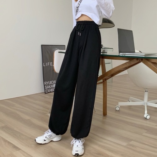 Fish Scale Casual Wide Leg Pants Slimming Versatile Pants