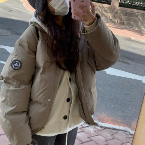 Hong Kong style student textured assault flying cotton jacket for women 2024 winter new work jacket cotton jacket baseball jacket for women