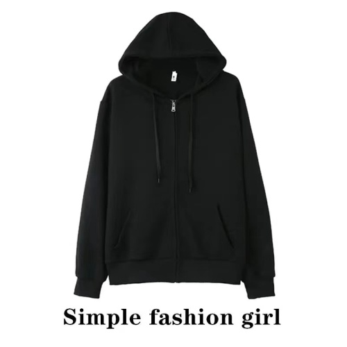 Jacket spring and autumn 2024 new early autumn oversize zipper gray hooded design niche sweatshirt for women