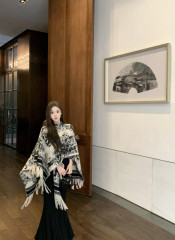 Ancient beauty shawl ink painting scarf step by step lotus suspender dress