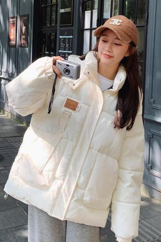 Down cotton coat women's winter 2024 new workwear large size coat oversize bread coat cotton jacket